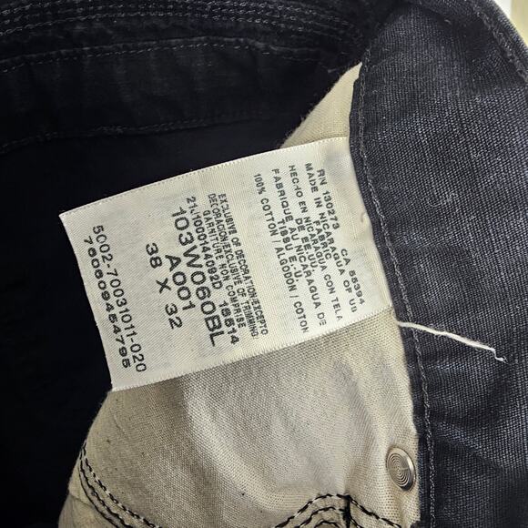 Wrangler RIGGS Workwear Black Utility Cargo Pants 38x32 100% Cotton Rugged Fit - Picture 4 of 6